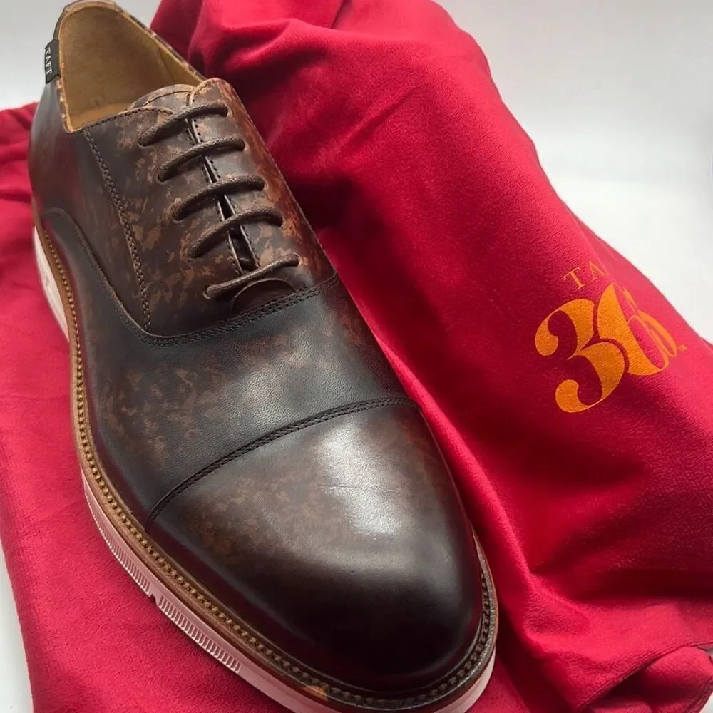Taft cap toe Lace up espresso Model‎ 102 leather Men dress shoes - Men 10.5 New